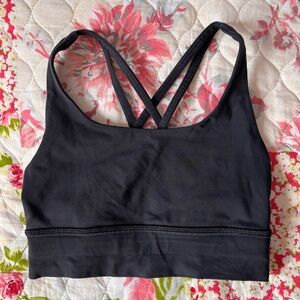 LuluLemon Black Strappy Sports Bra Size 4